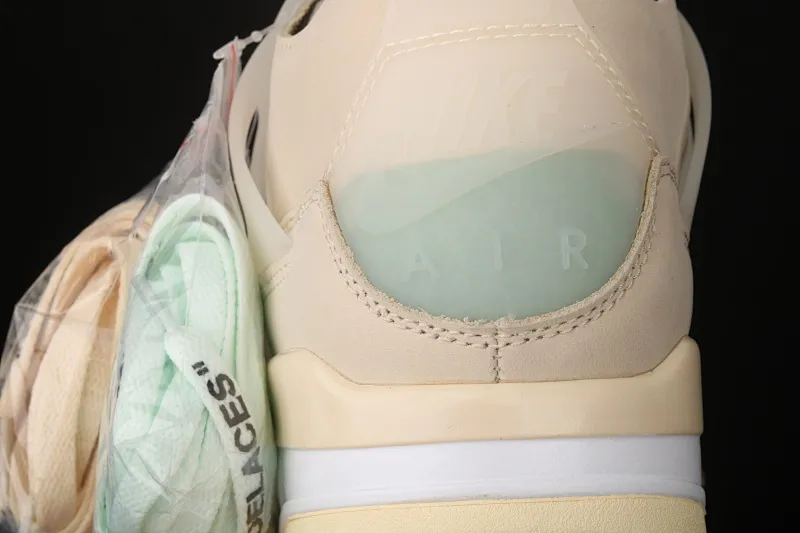 All categories Air Jordan Jordan series basketball shoes Air Jordan 4 OF x Air Jordan 4 Retro "Cream/Sail" AJ4 Jordan 4 mid-top retro casual sports culture basketball shoes CV9388-100